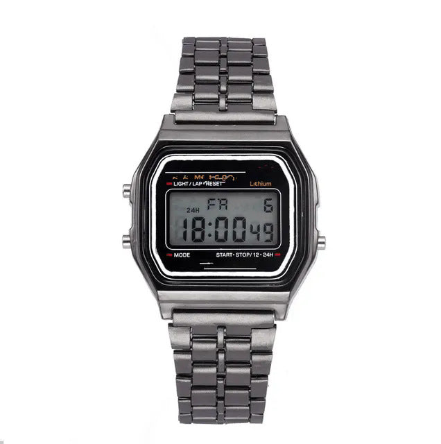 Casio F91W Style LED Digital Watch – A159 Stainless Steel Band