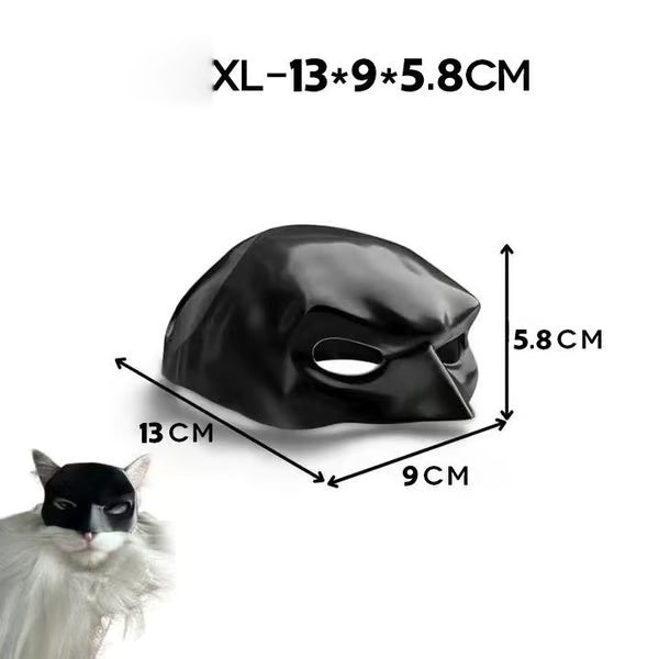 🎭🐱Black Bat Cat Mask – Handmade Superhero Cosplay for Indoor Cats