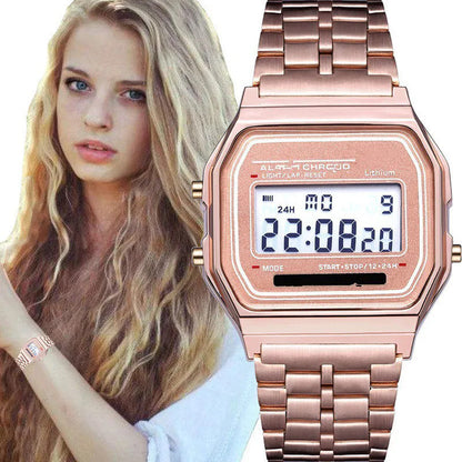 Casio F91W Style LED Digital Watch – A159 Stainless Steel Band