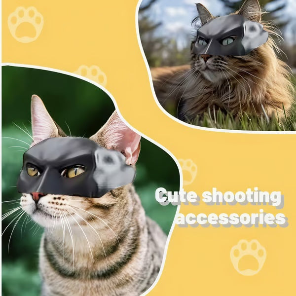 🎭🐱Black Bat Cat Mask – Handmade Superhero Cosplay for Indoor Cats