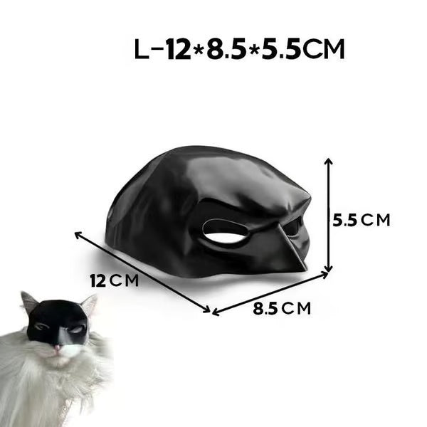 🎭🐱Black Bat Cat Mask – Handmade Superhero Cosplay for Indoor Cats