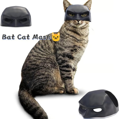 🎭🐱Black Bat Cat Mask – Handmade Superhero Cosplay for Indoor Cats