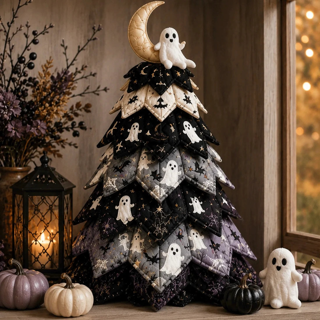 🔥Last Day 49% OFF - 🎃 DIY Halloween Quilted Fabric Tree Kit