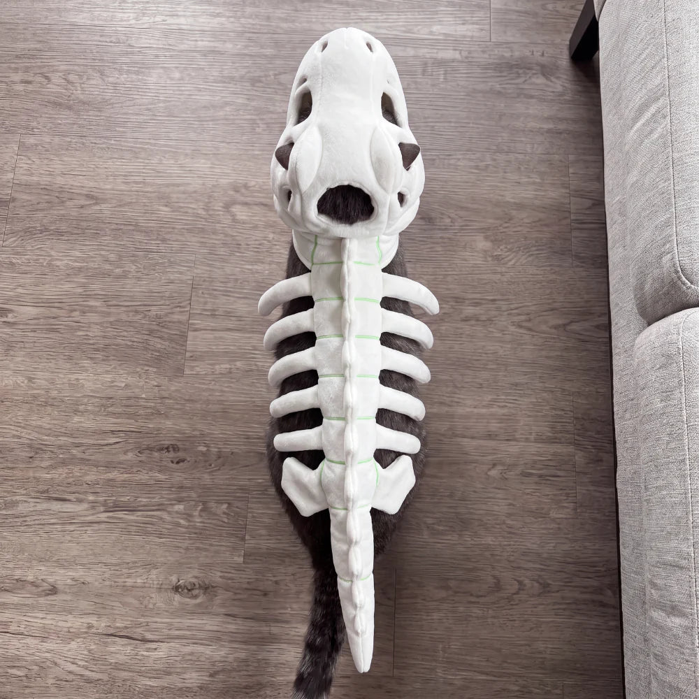 CatSaur Dinosaur skeleton pet clothing