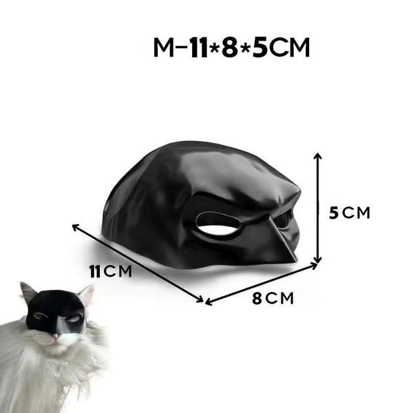 🎭🐱Black Bat Cat Mask – Handmade Superhero Cosplay for Indoor Cats