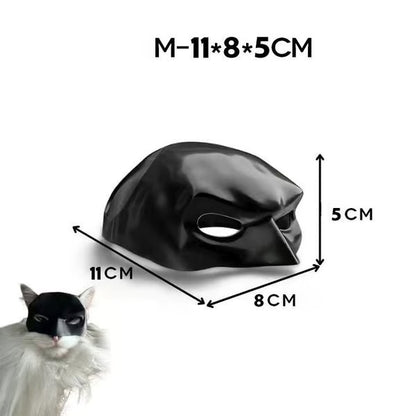 🎭🐱Black Bat Cat Mask – Handmade Superhero Cosplay for Indoor Cats