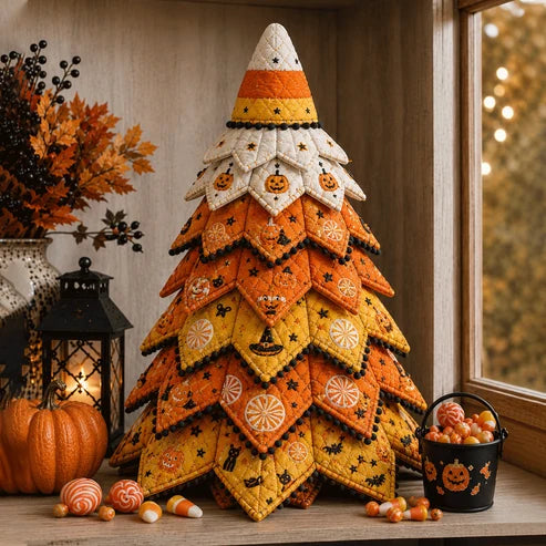 🔥Last Day 49% OFF - 🎃 DIY Halloween Quilted Fabric Tree Kit