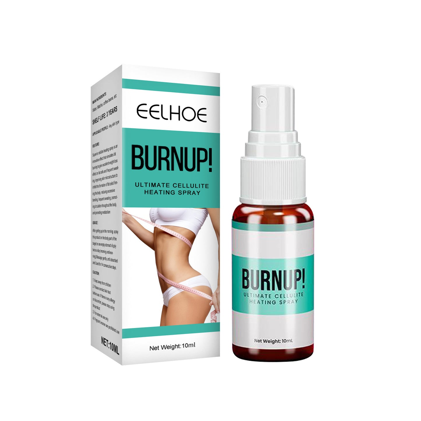 eelhoe body shaping spray slimming and firming big belly and thigh meat one spray show whole body qu fat thin body shaping spray