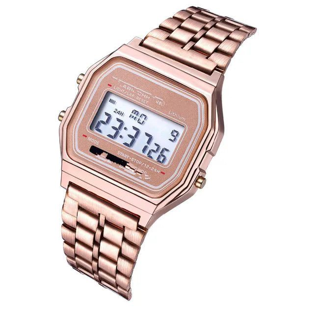 Casio F91W Style LED Digital Watch – A159 Stainless Steel Band
