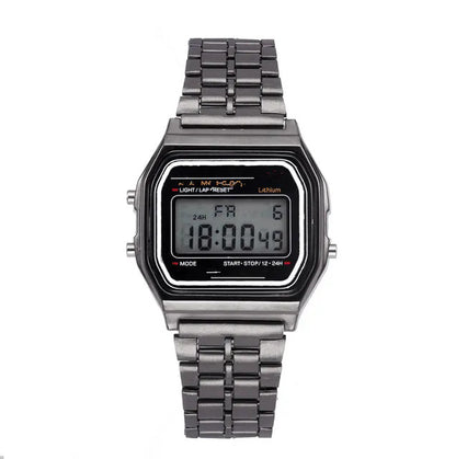 Casio F91W Style LED Digital Watch – A159 Stainless Steel Band