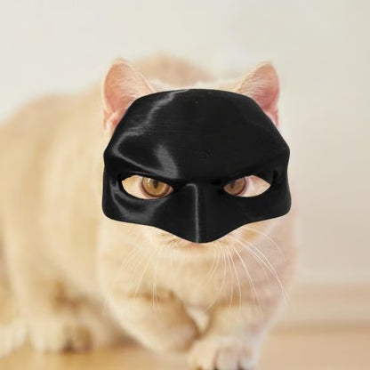 🎭🐱Black Bat Cat Mask – Handmade Superhero Cosplay for Indoor Cats