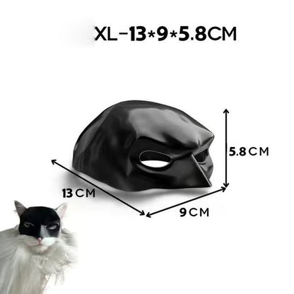 🎭🐱Black Bat Cat Mask – Handmade Superhero Cosplay for Indoor Cats